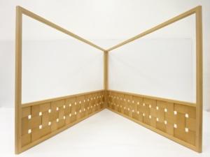 杉　網代　風炉先屏風
